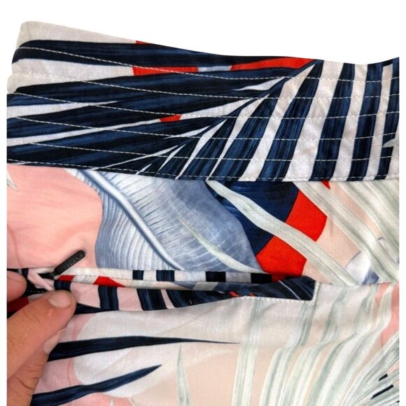 Athleta Hudson Shorts 14 Floral Tropical Palm Print Zip Fly Zipper Pockets XL - Picture 6 of 10